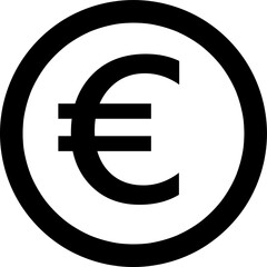 money icon in trendy flat design, euro sign on white background..eps
