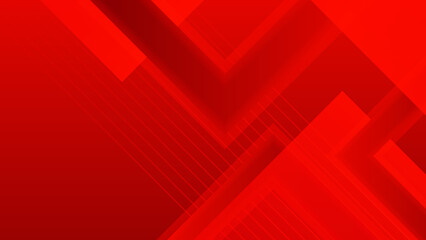 Dynamic red geometric with colorful gradient background