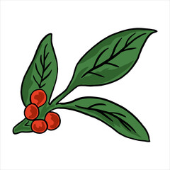 christmas attribute vector icon logo