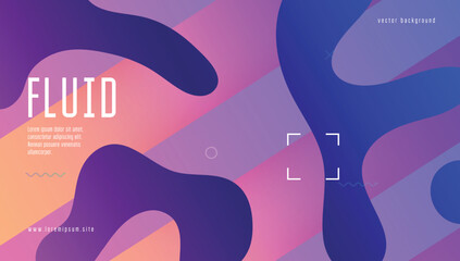 Gradient Background. Tech Dynamic Banner. Bright Paper. Violet Graphic Poster. Art Landing Page. Multicolor Magazine. Neon Element. Fluid Shape. Violet Gradient Background
