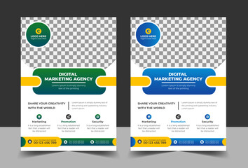 Corporate business flyer digital marketing agency template