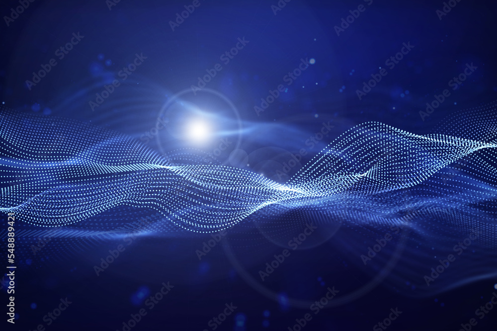Poster abstract futuristic technology background. wireless network and connection technology concept. techn