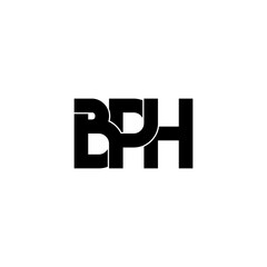 bph letter initial monogram logo design