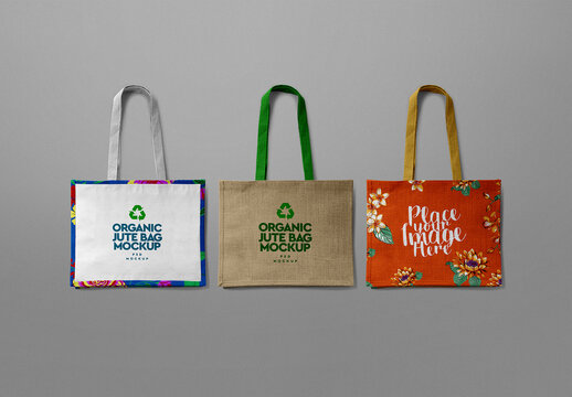 Organic Bag Mockup Jute Recycle Eco 02