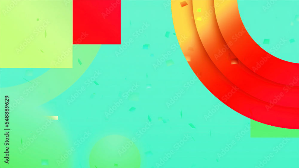 Poster final intro with geometric shapes. motion. bright animation for video inserts and intros. colorful g