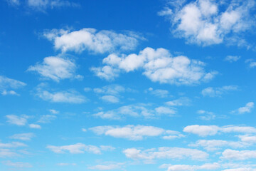 Blank sky surface with small clouds
