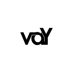 vay letter initial monogram logo design