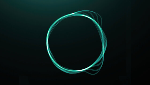 Ring lines pulsating on isolated background. Motion. Beautiful ring animation with rippling edges. Abstract ring of minimalistic equalizer