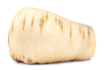Tasty fresh ripe parsnip isolated on white