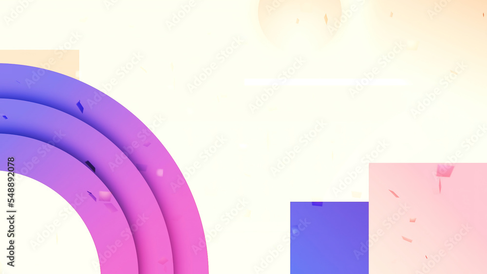Poster screensaver with geometric shapes. motion. beautiful colorful figures move in composition. screensav