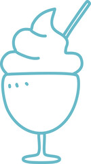 Linear flat ice cream