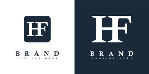 Modern Letter HF Logo, suitable for any business or identity with HF or FH initials.