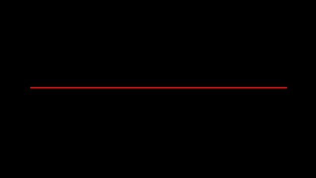 Red long linear animation, alpha channel