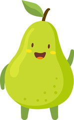 Pear Cartoon Character