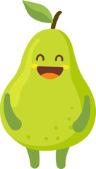 Pear Cartoon Character