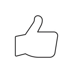 Fototapeta premium Thumb up hand gesture line icon design. isolated on white background. vector illustration