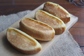 pukis are Indonesian traditional cakes or snacks made from flour-based dough and cooked in a special mold pan.