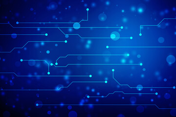 Abstract futuristic circuit board Illustration, Circuit board with various technology elements. Circuit board pattern for digital abstract technology background