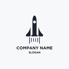 Rocket logo icon design template 