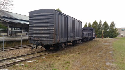 Obraz premium freight train on a railroad