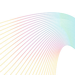 Abstract wave rainbow