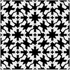 Monochrome Repeat Pattern.black and white grunge  background.Abstract halftone pattern.
