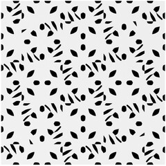 Monochrome Repeat Pattern.black and white grunge  background.Abstract halftone pattern.