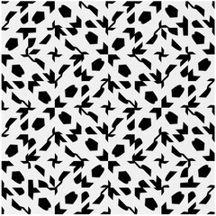 Monochrome Repeat Pattern.black and white grunge  background.Abstract halftone pattern.