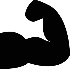 muscle icon on white background. athlete symbol. flat style.
