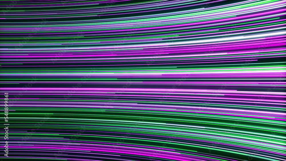 Aufkleber background of stream of bright lines with radiance. motion. bright lines move in curved stream. movi