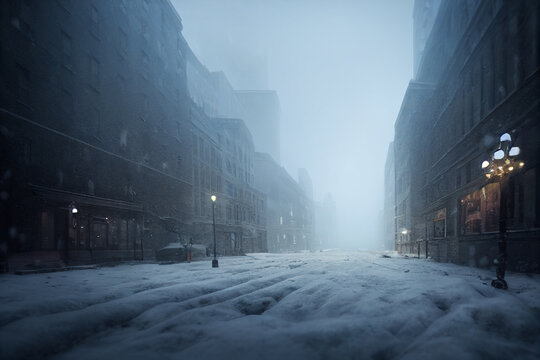 Snowfall in the Street