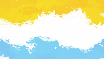 Fototapeta premium Abstract blue and yellow watercolor background for your design, watercolor background concept, vector.