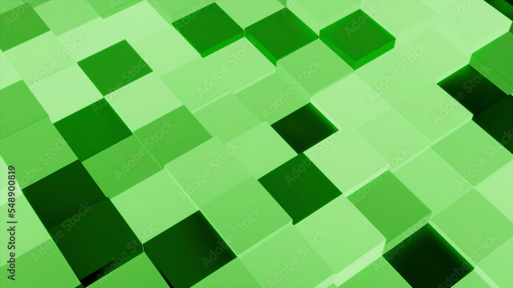 Poster background of squares moving in waves. design. 3d squares move in waves on the surface. wavy cubes w