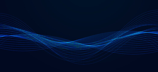 Abstract Wave Particle Flowing Beautiful Blue Futuristic Modern Digital Background