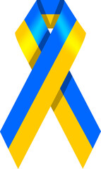 This is a ribbon in the colors of the Ukrainian flag - blue and yellow. It has become a symbol of support for Ukraine, especially after the start of a full-scale Russian invasion in 2022.