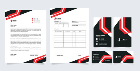 Corporate identity set branding template design kit. editable brand identity with abstract background color for Business Company and Finance Vector