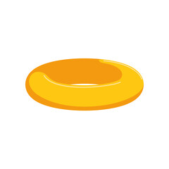Summer inflatable ring for kids illustration. Inflatable ring for trip to sea isolated on white background. Summer, recreation concept