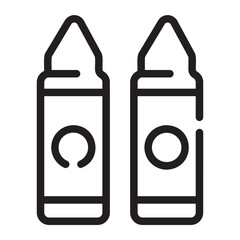 crayons line icon
