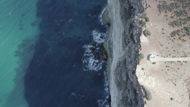 Aerial view of the bunda cliffs in Australia