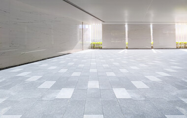 Modern architecture unmanned minimalist interior space ground background