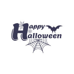 Halloween black letter, Design vector