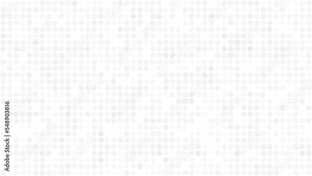 Aufkleber white floating circles on background footage loop. slow technical mosaic chaotic moving seamless ani
