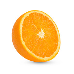 Fresh orange sliced  isolated on transparent background (.PNG)