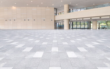 Modern architecture unmanned exhibition hall indoor ground background