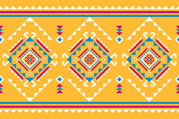 Carpet ethnic tribal pattern art. Geometric ethnic seamless pattern in tribal. Mexican style. Design for background, illustration, rug, fabric, clothing, carpet, textile, batik, embroidery.