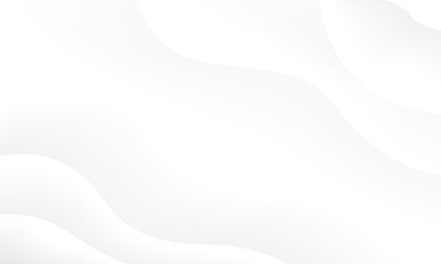 白から明るいグレー、緩やかな波型背景素材。ベクター。