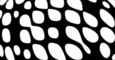 Render with white floating drops on black