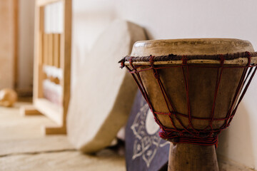 Drum and instruments for relaxation.