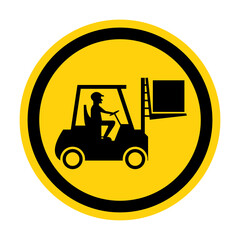 Forklift truck sign,Hazard warning forklift
