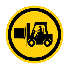 Forklift truck sign,Hazard warning forklift